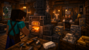 Lee más sobre el artículo Alto horno en Minecraft: crafteo, que materiales funde y cuando compensa