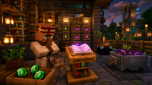 Lee más sobre el artículo Bibliotecario en Minecraft: mejores libros, tradeos, atril y como resetearlo