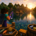 Caña de pescar en Minecraft: crafteo, encantamientos y mejores usos