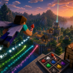 Como hacer fuegos artificiales en Minecraft para volar con elytras
