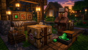 Lee más sobre el artículo Mesa de flechas en Minecraft: crafteo, usos y como convertir un aldeano en flechero
