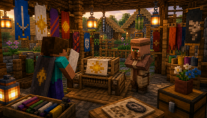 Lee más sobre el artículo Telar en Minecraft: crafteo, patrones y como usar estandartes