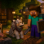 Ilustracion estilo Minecraft para Armadura de lobo en Minecraft: como hacerla, equiparla y repararla