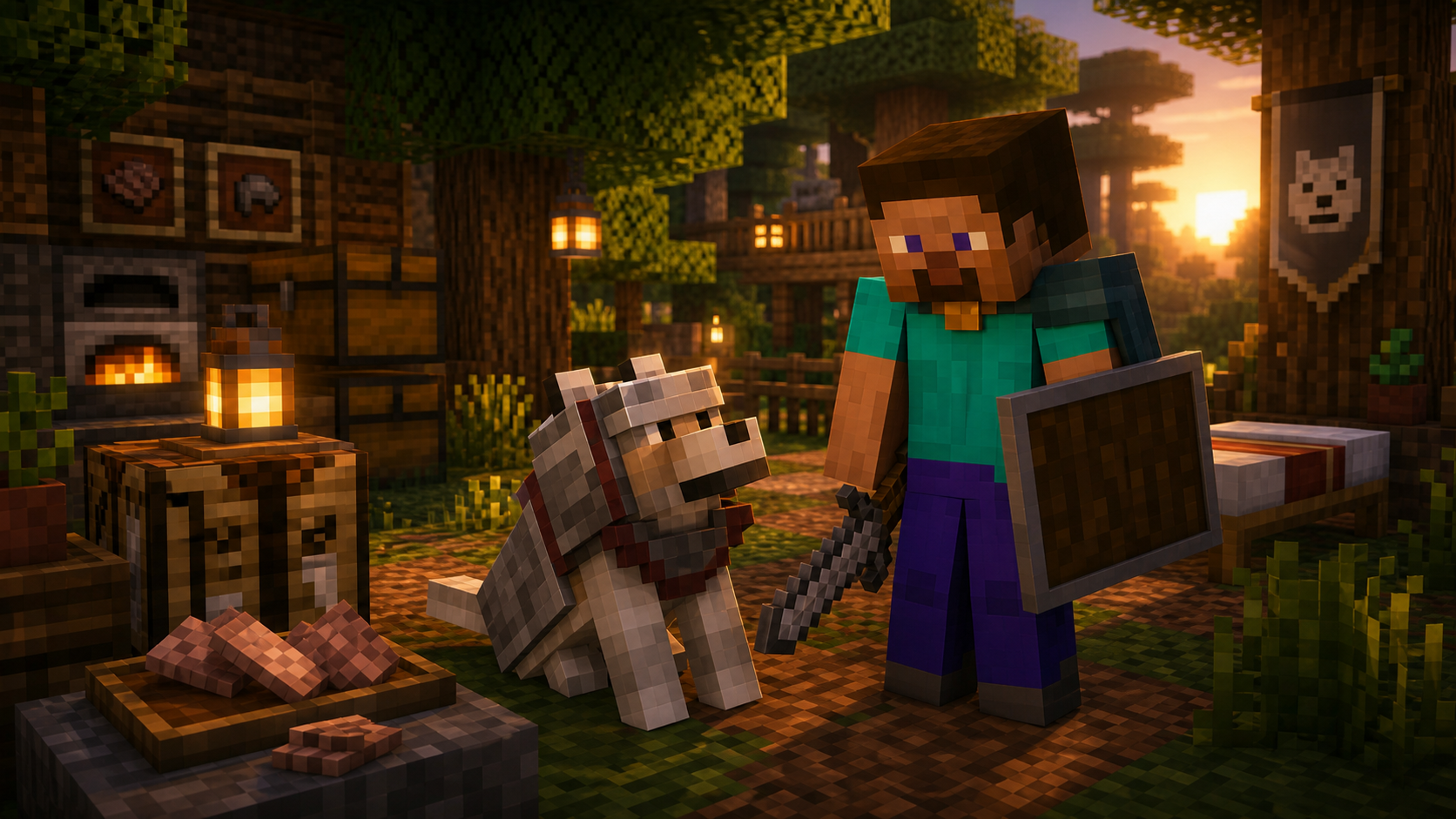 En este momento estás viendo Armadura de lobo en Minecraft: como hacerla, equiparla y repararla