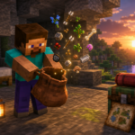 Ilustracion estilo Minecraft para Bundles en Minecraft: como hacerlos y usarlos para ahorrar inventario