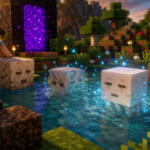 Ilustracion estilo Minecraft para Dried Ghast en Minecraft: donde encontrarlo, receta y como revivirlo