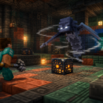 Ilustracion estilo Minecraft para Trial Chambers en Minecraft: como encontrarlas, mobs, loot y consejos