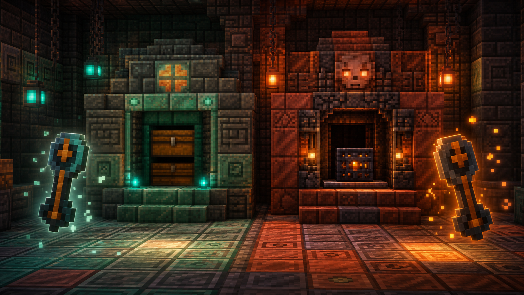 En este momento estás viendo Vault y Ominous Vault en Minecraft: llaves, recompensas y diferencias