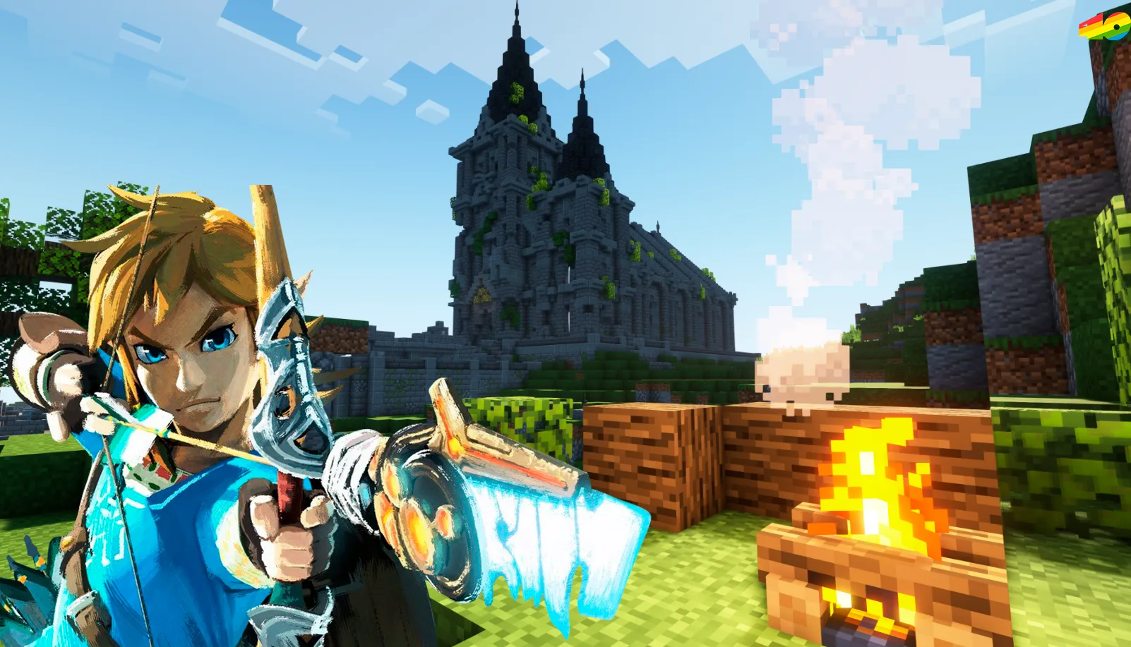 Recrean el mapa Hylure de Zelda: Breath of the Wild en Minecraft