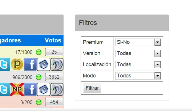 Buscador modos