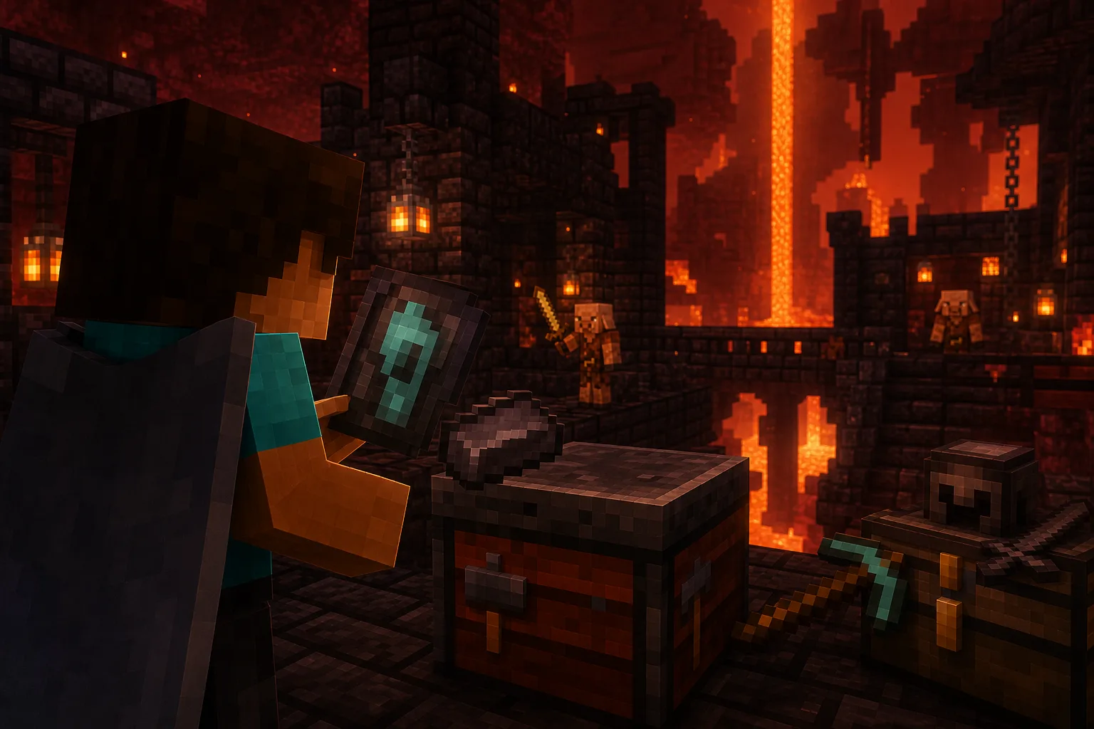 Mejora de netherita en Minecraft: donde conseguir la plantilla y como duplicarla
